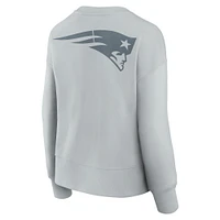 Women's Fanatics  Gray New England Patriots Elements Pullover Sweatshirt