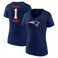 Women's Fanatics Navy New England Patriots Mother's Day V-Neck T-Shirt