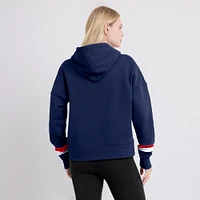 Women's Fanatics  Navy New England Patriots Over Under Pullover Hoodie