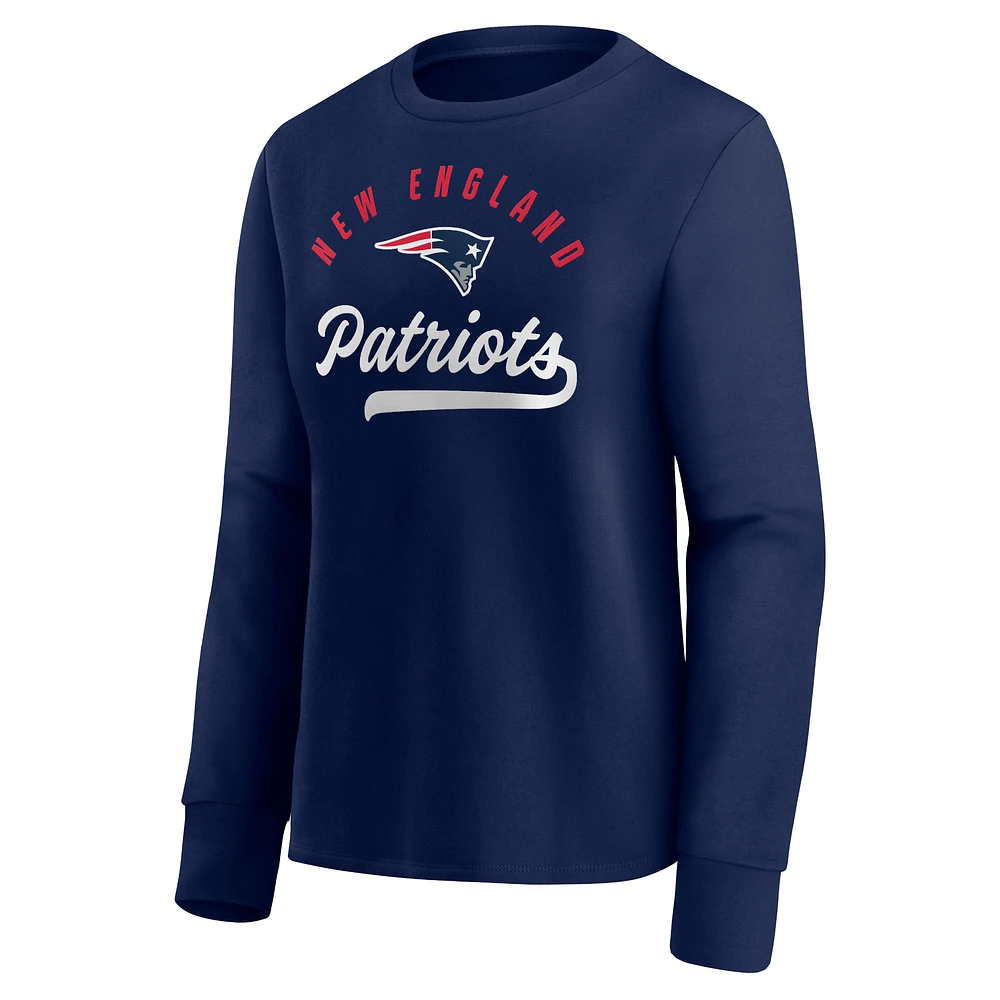 Fanatics Navy New England Patriots Ultimate Style pour femmes - Chandail à enfiler