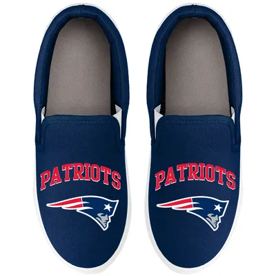 New England Patriots FOCO Women's Big Logo Slip-On Sneakers