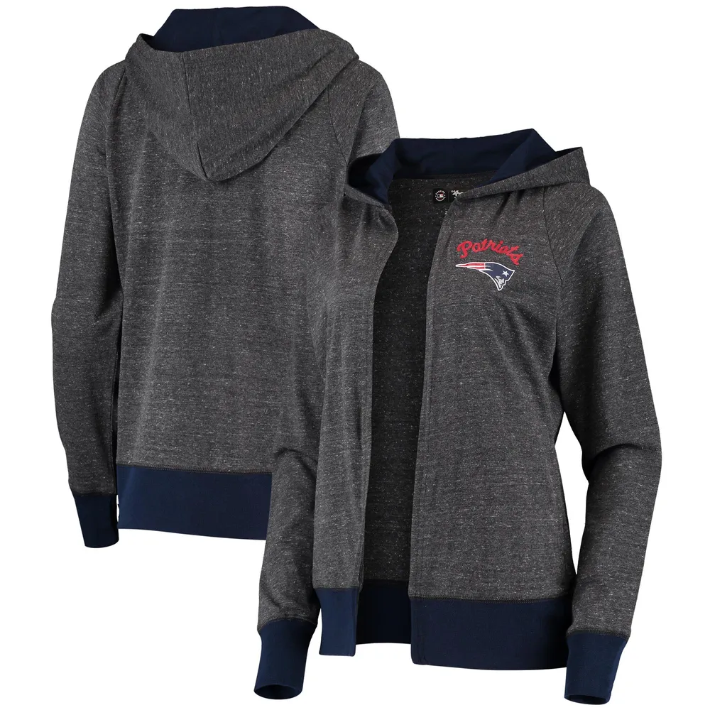 Lids New England Patriots G-III 4Her by Carl Banks Women's Chalk Talk Hoodie  Cardigan - Heathered Charcoal