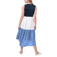 Robe G-III 4Her by Carl Banks pour femme bleu marine/bleu New England Patriots 12e manche colorblock