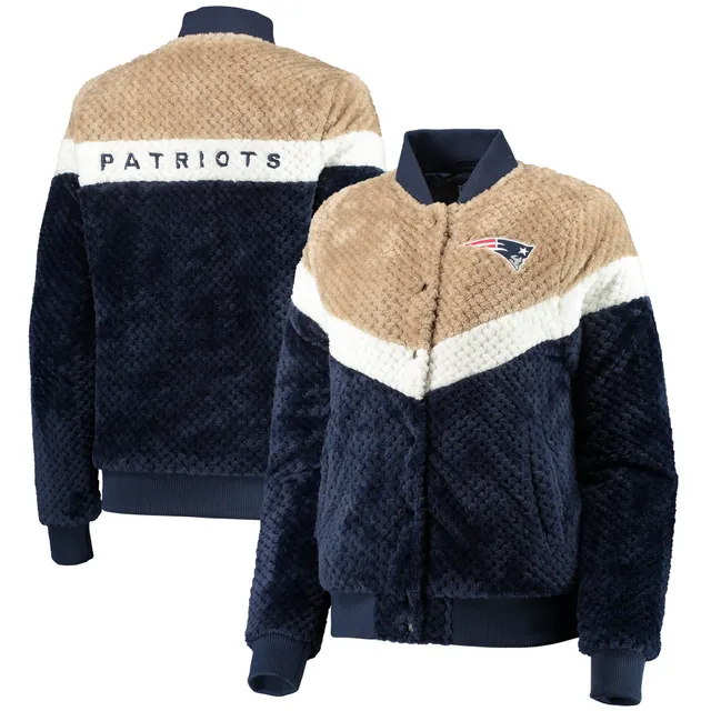 Bomber New England Patriots Royal Blue Satin Jacket