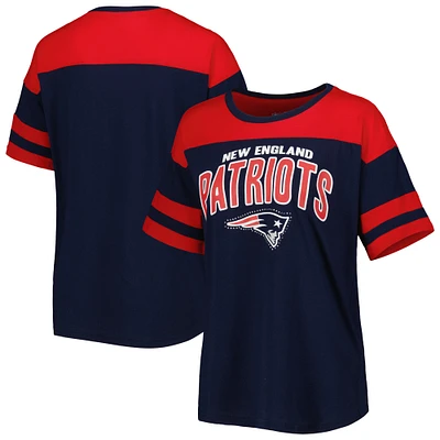 T-shirt Play the Ball des Patriots de la Nouvelle-Angleterre G-III 4Her by Carl Banks pour femme, bleu marine/rouge