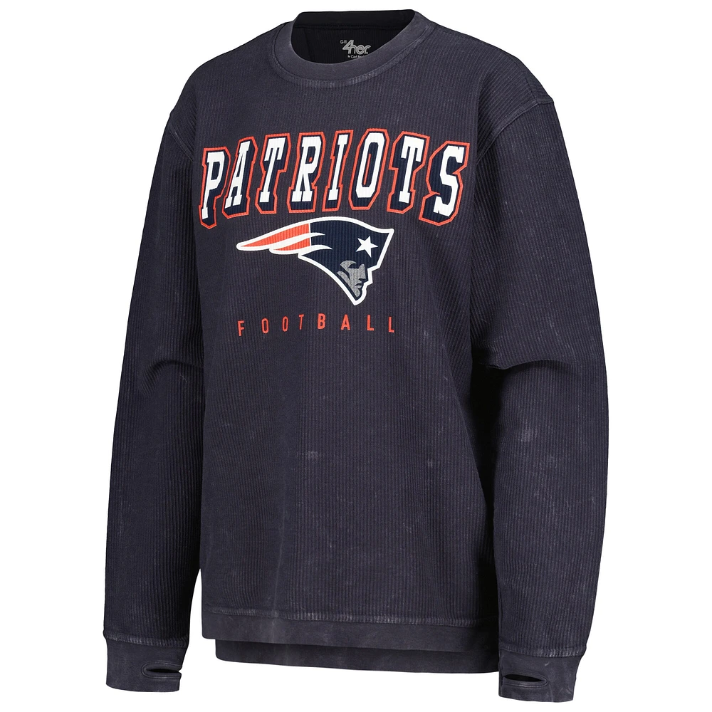 Sweat-shirt à enfiler confortable pour femme G-III 4Her by Carl Banks New England Patriots bleu marine