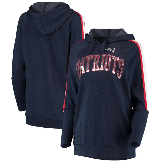 Women's G-III 4Her by Carl Banks Navy New England Patriots Extra Inning  Pullover Hoodie