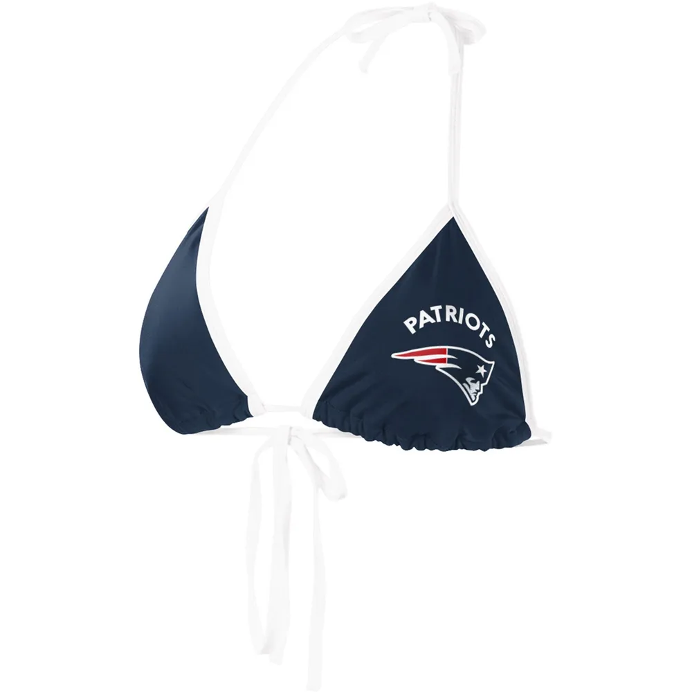 Haut de bikini bleu marine G-III 4Her par Carl Banks pour femmes New England Patriots Perfect Match