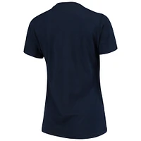 T-shirt à col en V d'après-saison G-III 4Her par Carl Banks pour femmes, bleu marine