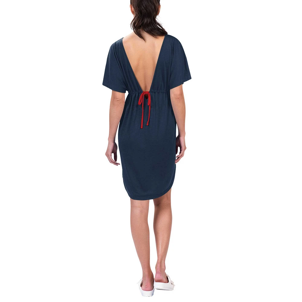 Women's G-III 4Her by Carl Banks Navy New England Patriots Versus Swim Cover-Up