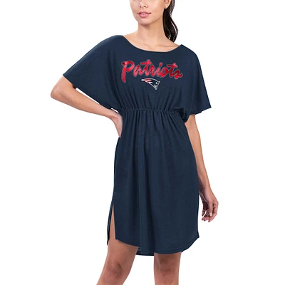 Women's G-III 4Her by Carl Banks Navy New England Patriots Versus Swim Cover-Up