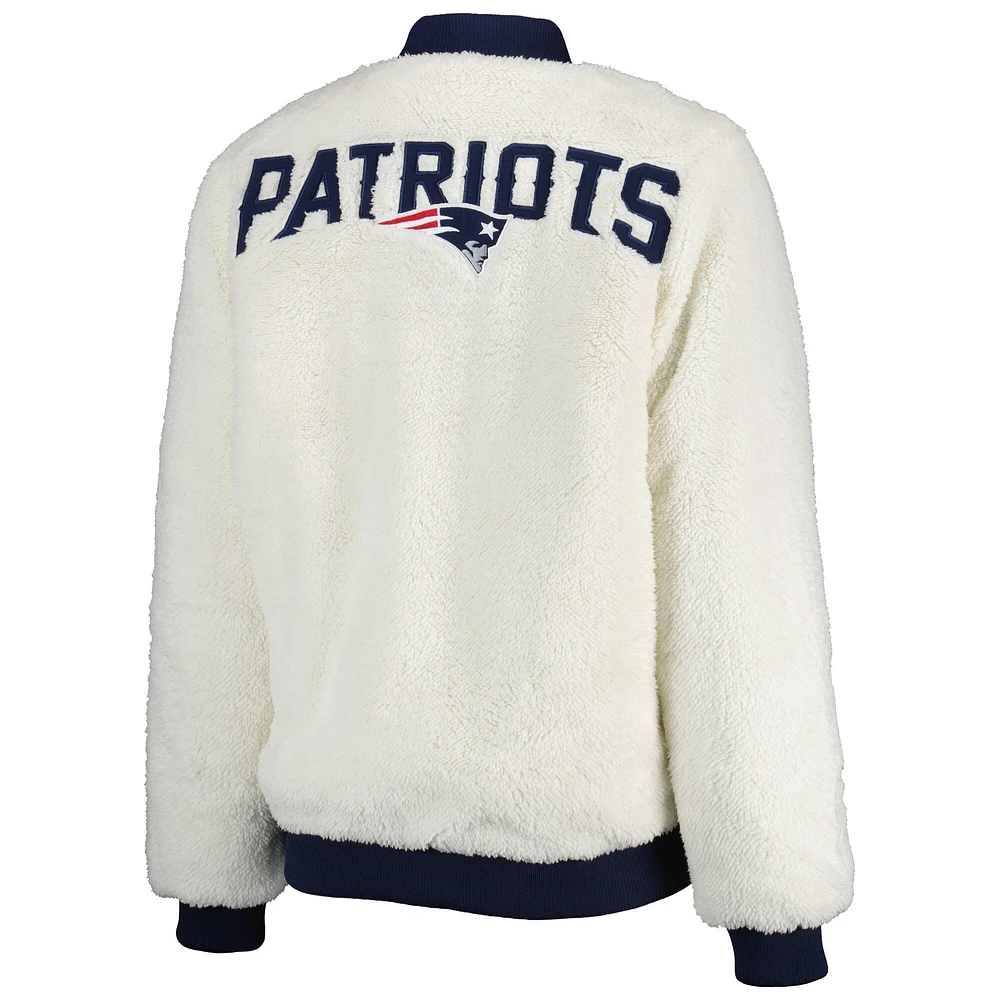 Veste réversible pour femme G-III 4Her by Carl Banks Oatmeal/Navy New England Patriots Switchback Full-Zip