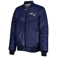 Veste réversible pour femme G-III 4Her by Carl Banks Oatmeal/Navy New England Patriots Switchback Full-Zip