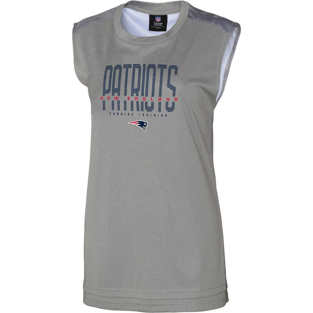 Women's Gray New England Patriots No Sweat Tank Top