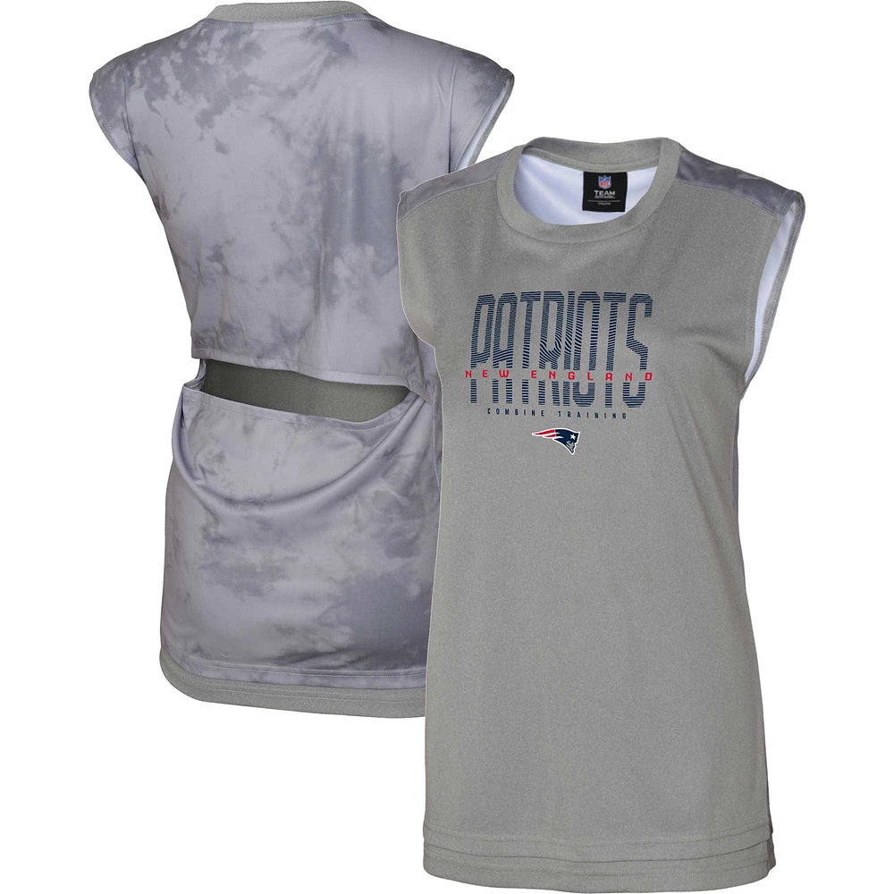 Women's Gray New England Patriots No Sweat Tank Top