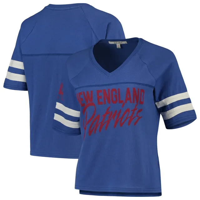 Lids New England Patriots Era Women's Dip Dye V-Neck T-Shirt - Navy