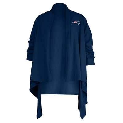 Cardigan Kiya Tomlin pour femmes, bleu marine, Mini Duster des Patriots de la Nouvelle-Angleterre