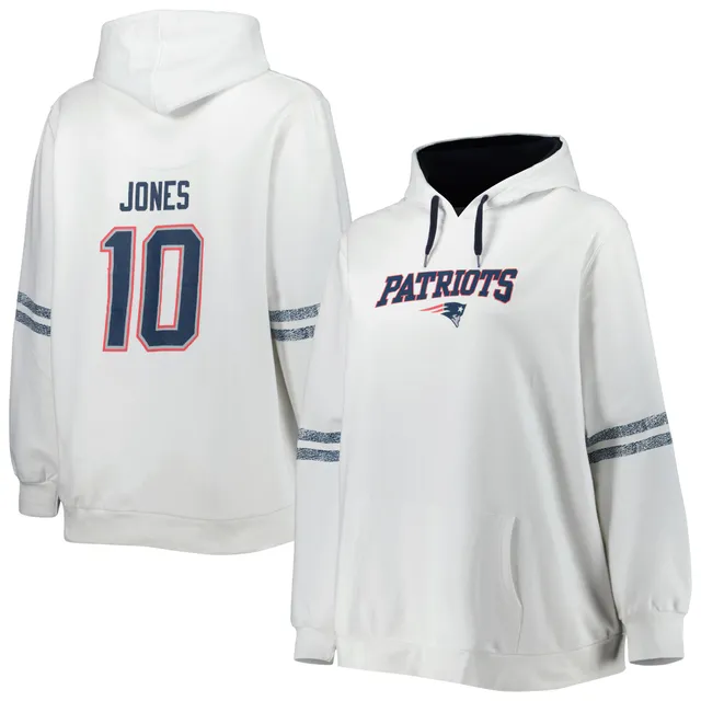 Lids Mac Jones New England Patriots Women's Plus Notch Neck T-Shirt - White