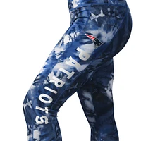 Leggings MSX by Michael Strahan bleu marine New England Patriots Aubrey Tie-Dye pour femmes