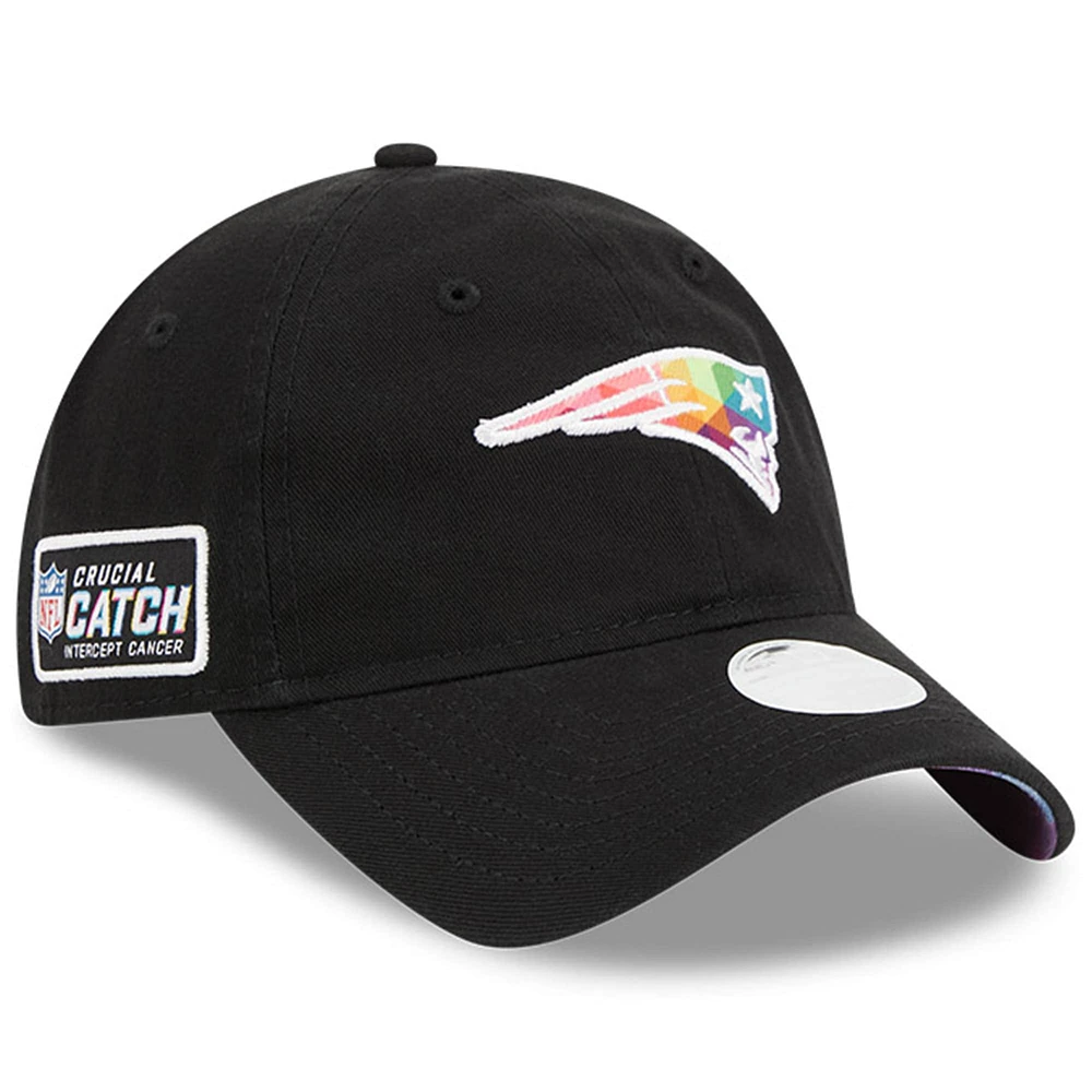 Women's New Era  Black New England Patriots 2023 NFL Crucial Catch 9TWENTY Adjustable Hat