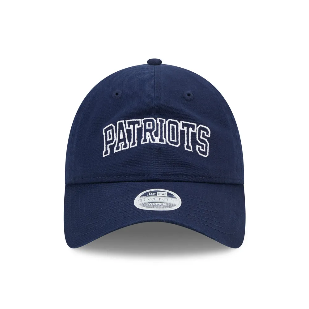 Casquette ajustable New Era New England Patriots Collegiate 9TWENTY pour femme, bleu marine