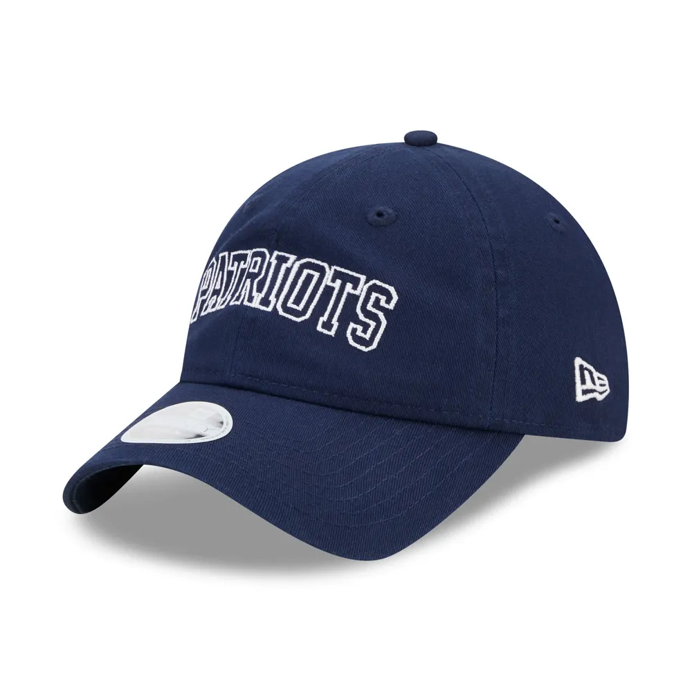 Casquette ajustable New Era New England Patriots Collegiate 9TWENTY pour femme, bleu marine