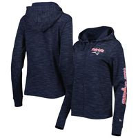 Women's New Era Navy England Patriots Reverse Full-Zip Hoodie