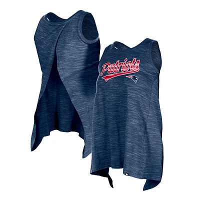 Women's New Era  Navy England Patriots Space Dye Active Tank Top