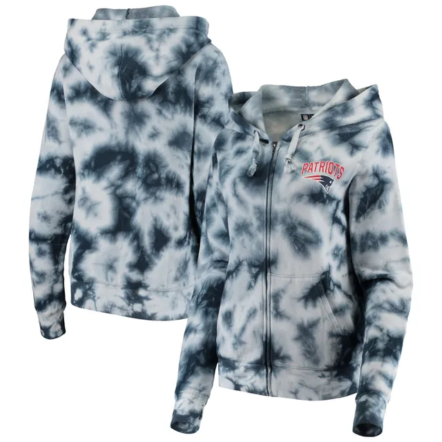 Denver Broncos New Era Women's Tie Dye Fleece Full-Zip Hoodie