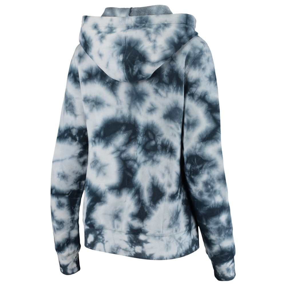 Women's New Era Navy England Patriots Tie Dye Fleece Full-Zip Hoodie