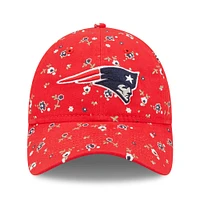 Women's New Era Red New England Patriots  Floral 9TWENTY Adjustable Hat