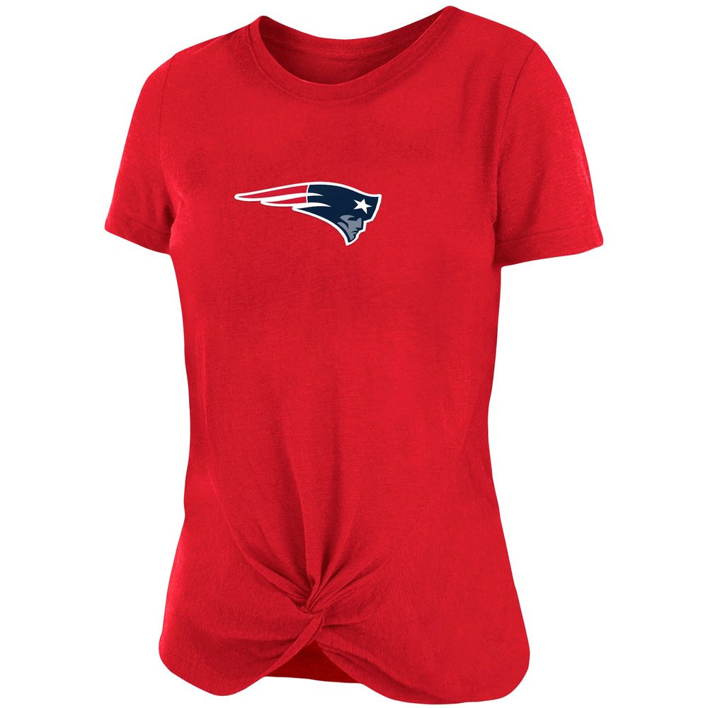 New Era Women's New Era Red England Patriots Slub T-Shirt with Front Twist  Knot