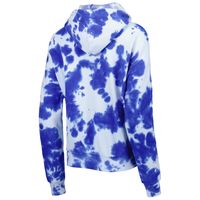 Women's New Era Royal England Patriots Cloud Dye Fleece Pullover Hoodie