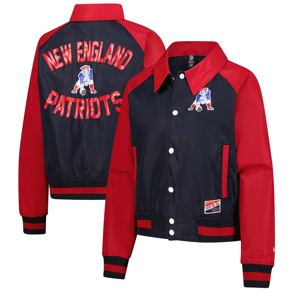 Women's New Era Royal England Patriots Coaches Raglan Full-Snap Jacket