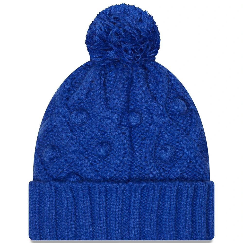 Bonnet en tricot Toasty à revers avec pompon des Patriots de la Nouvelle-Angleterre New Era pour femme