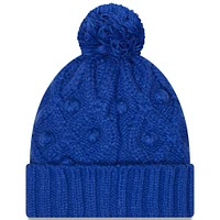 Bonnet en tricot Toasty à revers avec pompon des Patriots de la Nouvelle-Angleterre New Era pour femme