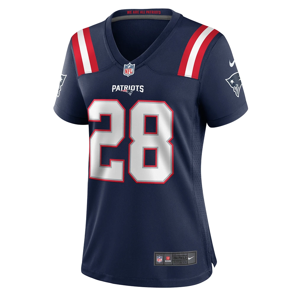 Maillot de match Nike Alex Austin bleu marine New England Patriots pour femme