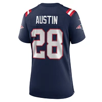 Maillot de match Nike Alex Austin bleu marine New England Patriots pour femme