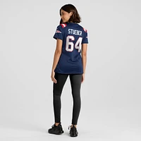 Maillot de joueur match des New England Patriots Nike Andrew Stueber pour femme, bleu marine