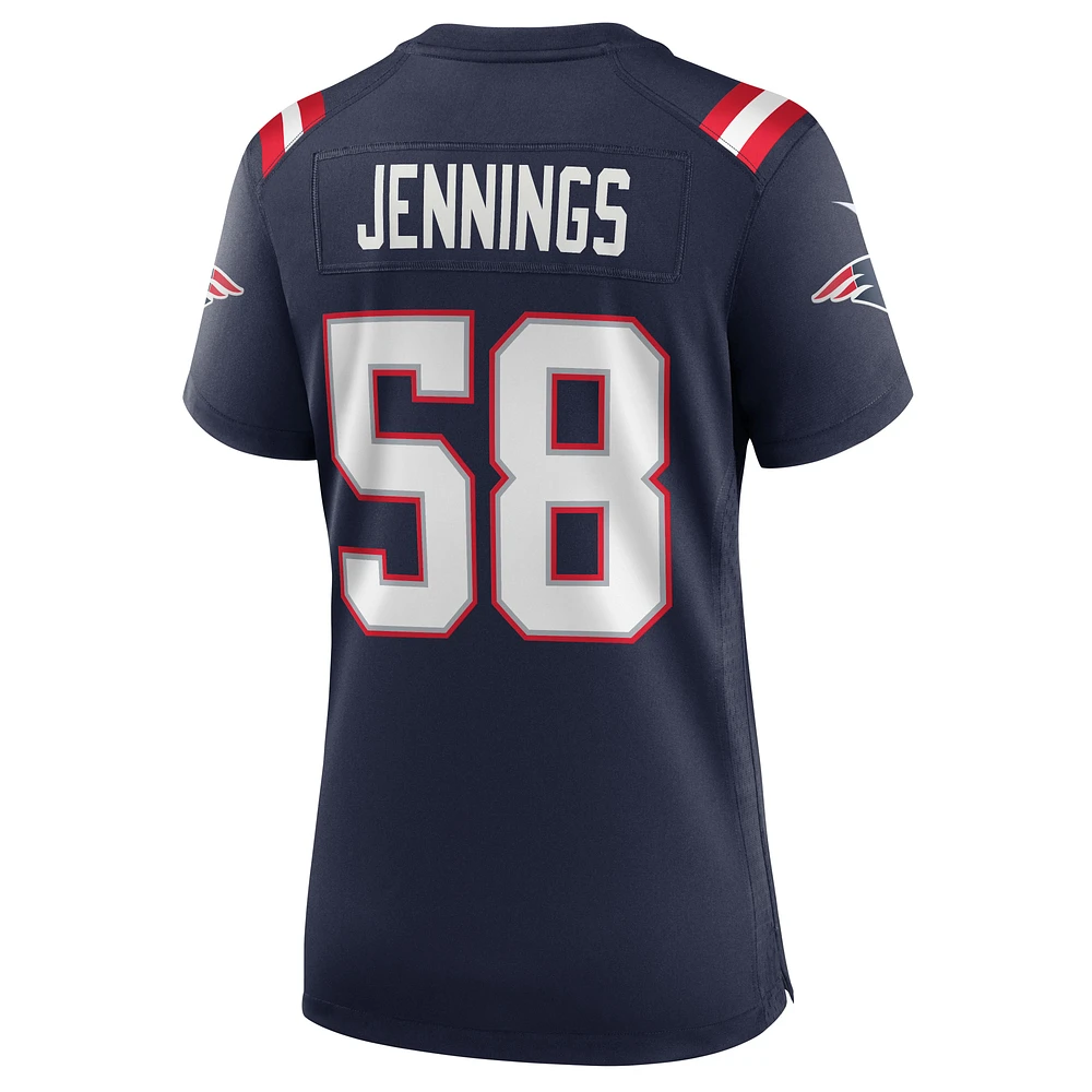 Maillot de match l'équipe Nike Anfernee Jennings pour femme, bleu marine, New England Patriots