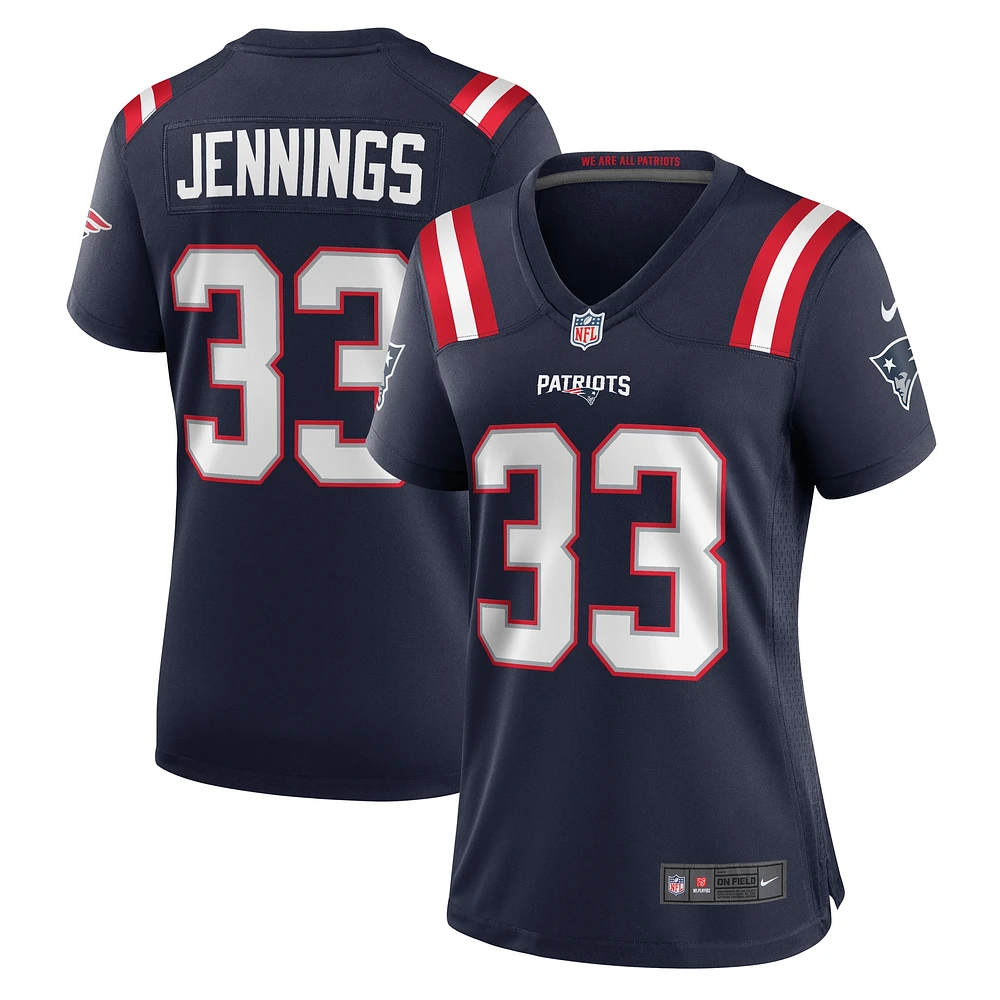 Maillot de match l'équipe Nike Anfernee Jennings pour femme, bleu marine, New England Patriots