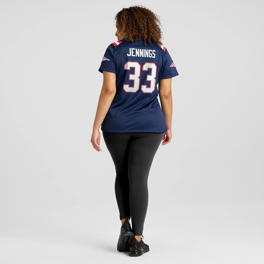 Women's Nike Anfernee Jennings  Navy New England Patriots Team Game Jersey