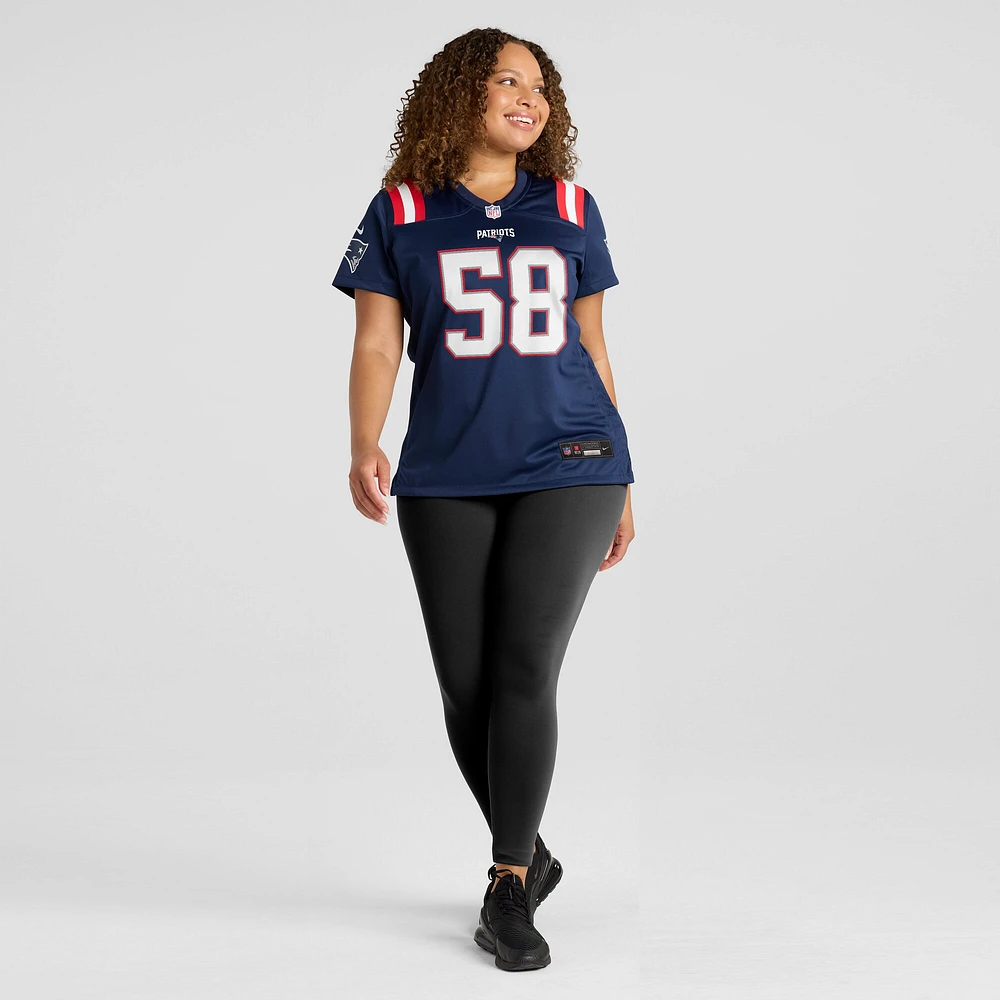 Maillot de match l'équipe Nike Anfernee Jennings pour femme, bleu marine, New England Patriots