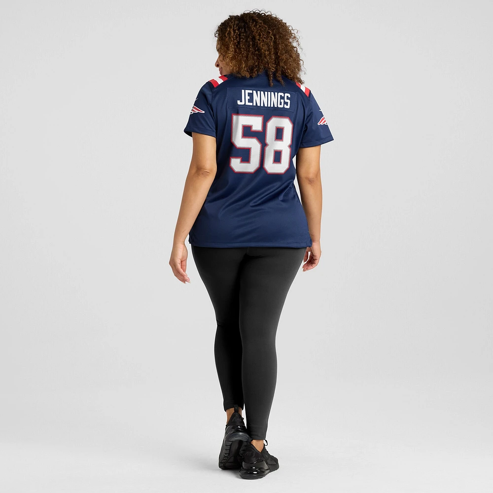 Maillot de match l'équipe Nike Anfernee Jennings pour femme, bleu marine, New England Patriots