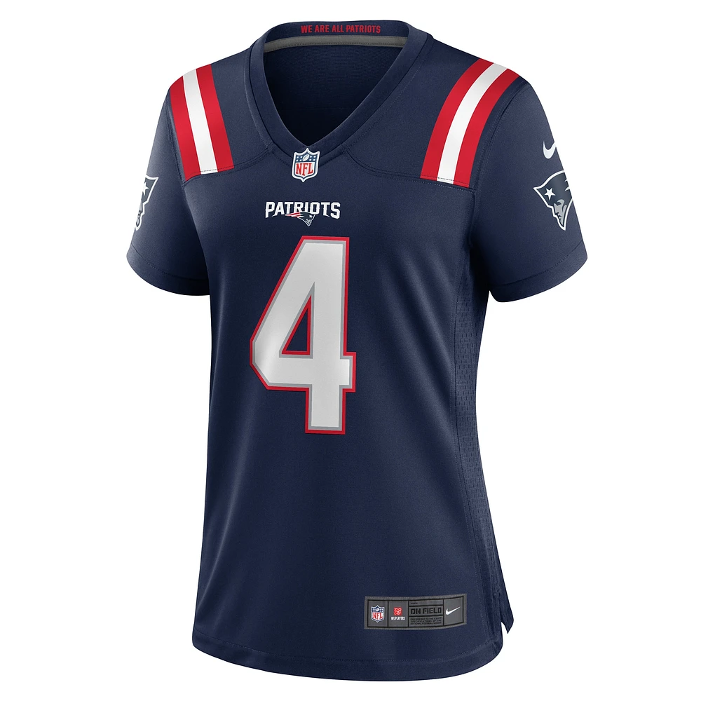 Maillot de match Nike Antonio Gibson bleu marine New England Patriots pour femme