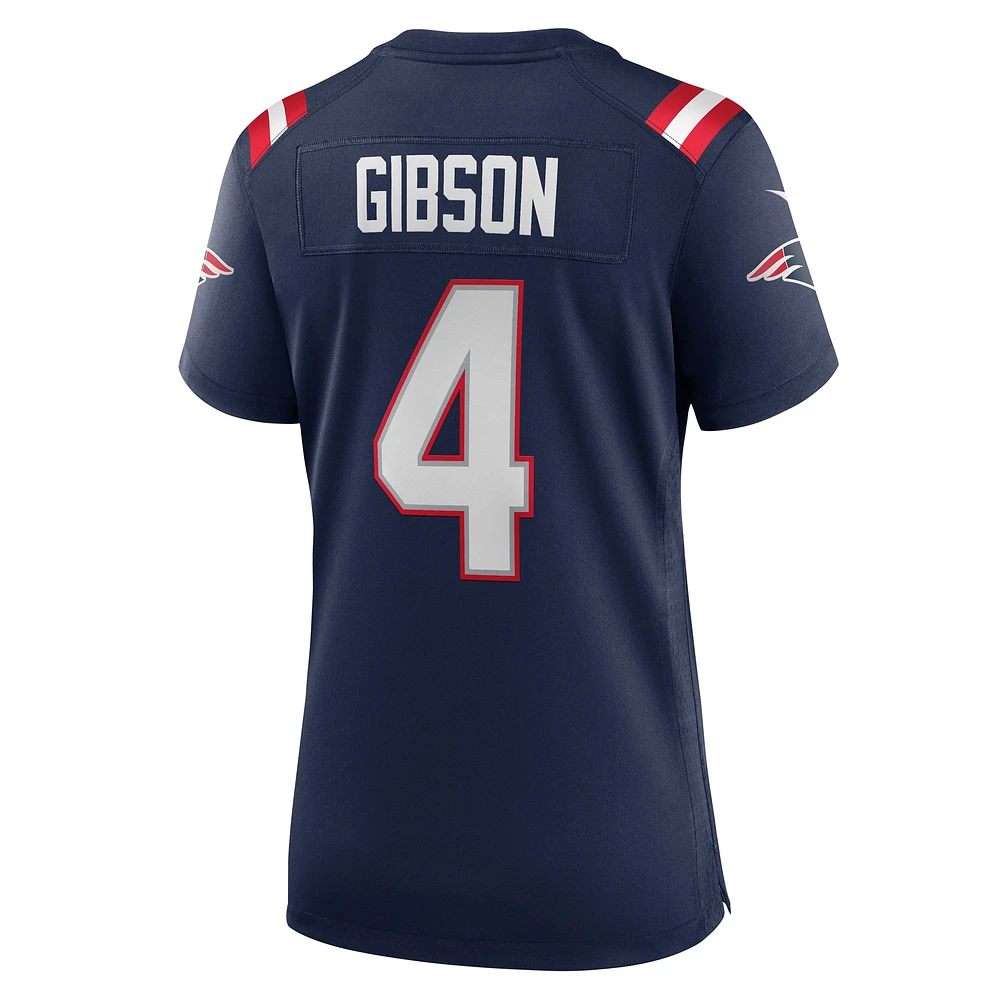 Maillot de match Nike Antonio Gibson bleu marine New England Patriots pour femme