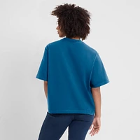 Women's Nike Blue New England Patriots Glory Arch Boxy T-Shirt