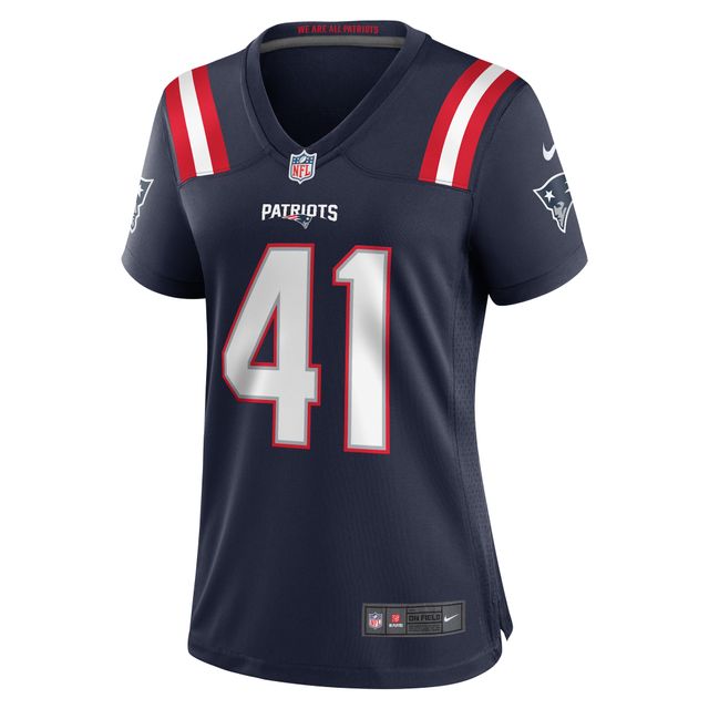 Maillot de joueur match des New England Patriots Nike Brenden Schooler pour femme, bleu marine