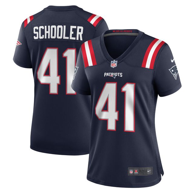 Maillot de joueur match des New England Patriots Nike Brenden Schooler pour femme, bleu marine