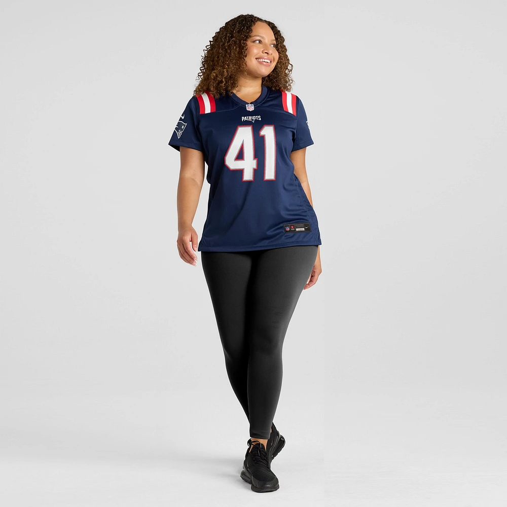 Maillot de joueur match des New England Patriots Nike Brenden Schooler pour femme, bleu marine